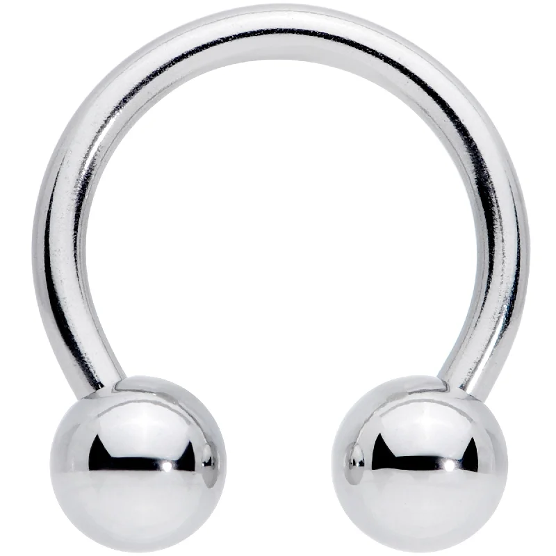 14 Gauge 7/16 Classic Steel Horseshoe Circular Barbell