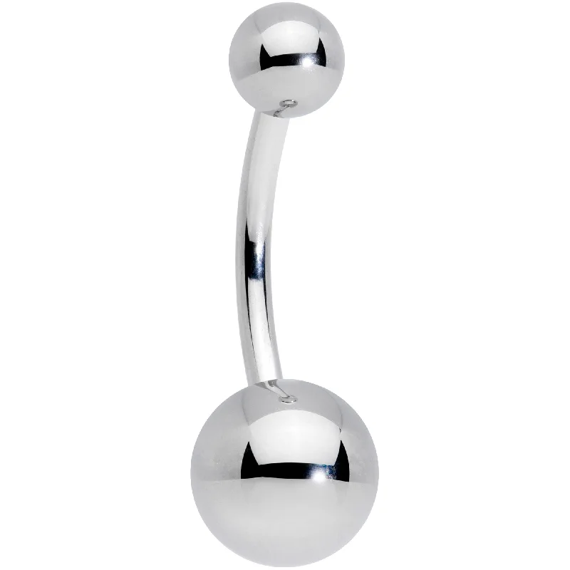 14 Gauge 7/16 Grade 23 Titanium Belly Ring Curved Barbell