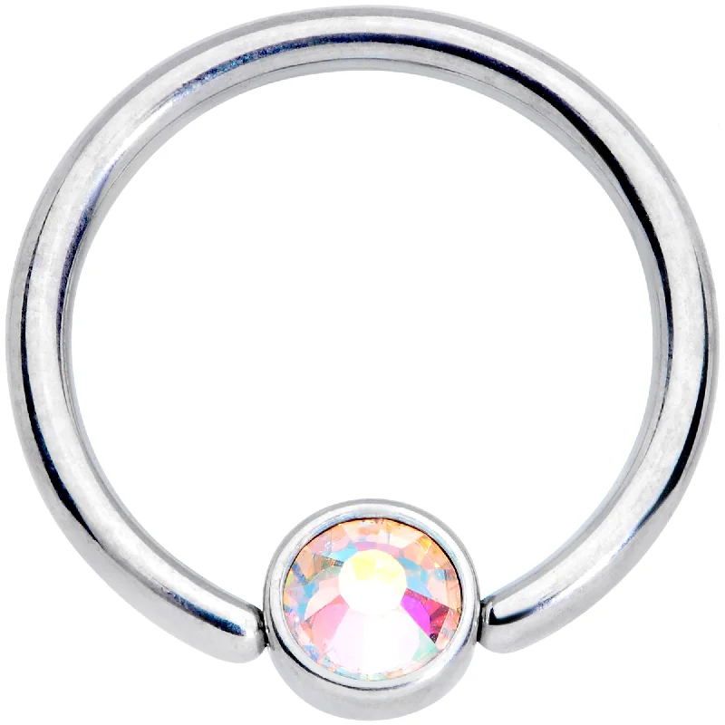 16 Gauge 3/8 Aurora Gem 4mm Disc BCR Ball Closure Ring