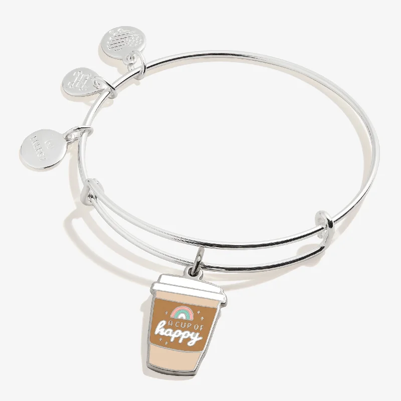 'A Cup of Happy' Charm Bangle Bracelet