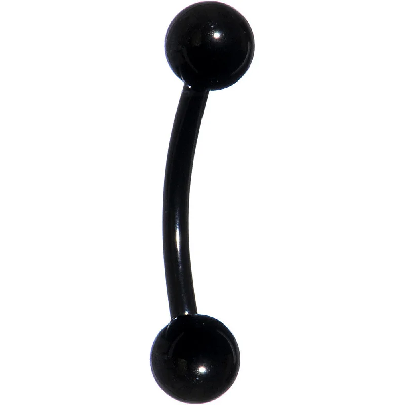 Black Anodized Titanium Ball Eyebrow Ring