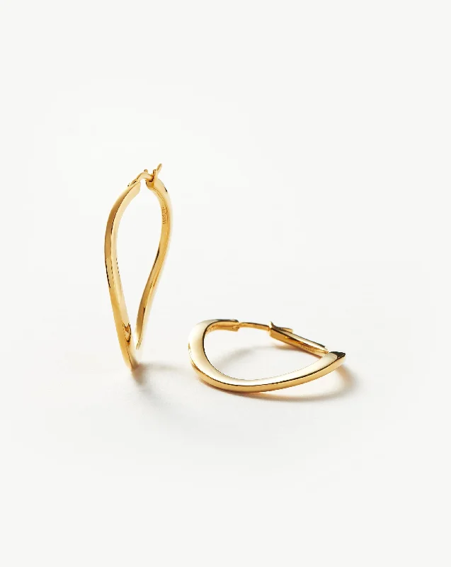 Classic Curve Medium Hoop Earrings | 18k Gold Vermeil