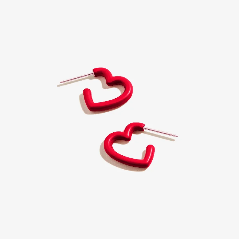 Heart Huggie Hoop Earrings