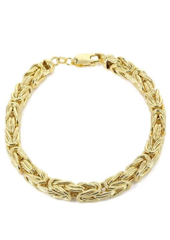 Italian Womens Byzantine Bracelet 10K/14K Yellow Gold