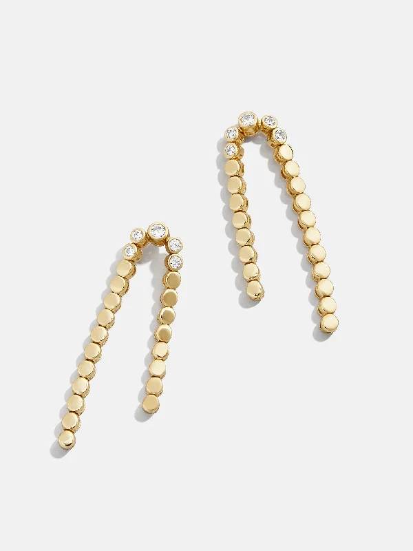 Misty 18K Gold Earrings - Clear/Gold