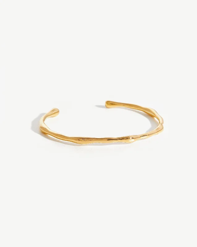 Molten Cuff Bracelet | 18ct Gold Plated