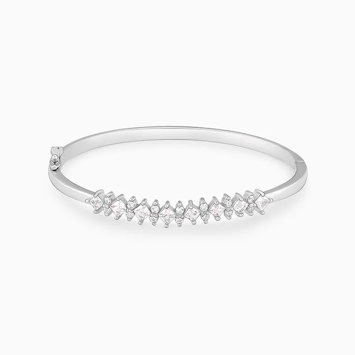 Silver Studded Zircon Elegance Bracelet