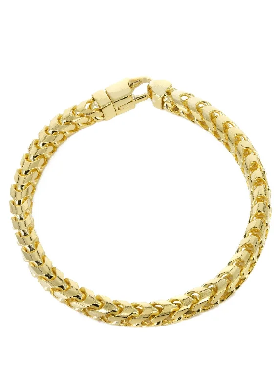 Solid Womens Franco Bracelet 10K/14K Yellow Gold