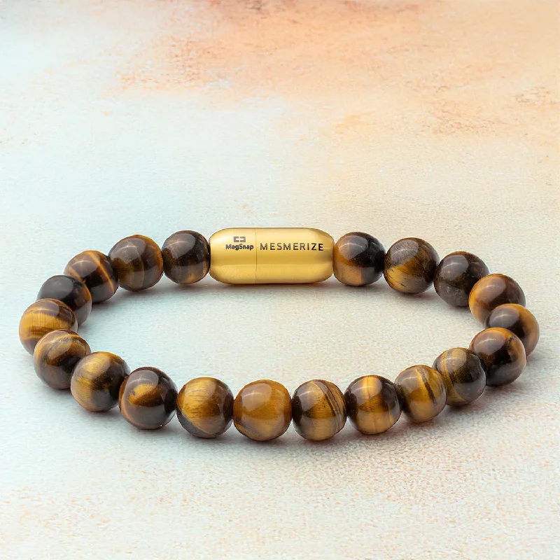 Courageous Tiger Eye Natural Stone Bracelet With Magsnap 2